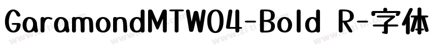 GaramondMTW04-Bold R字体转换